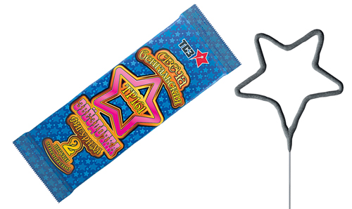  Бенгальские свечи фигурные 2 шт "Звездочка"  в Искитиме